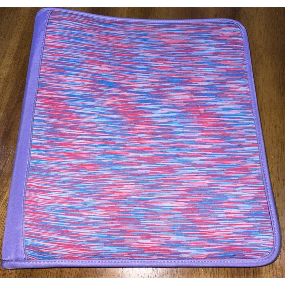 Purple Marbled Pattern 3 Ring Binder School Office Supplies Pink Blue Design